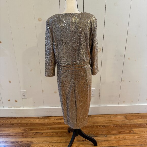 Calvin Klein Gold Evening Dress - Picture 2 of 6